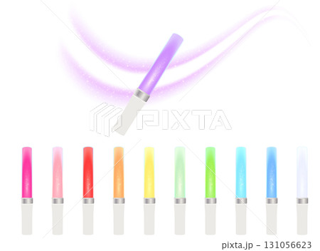 キラキラしたペンライトのイラスト キラキラしたペンライトのイラスト 131056623