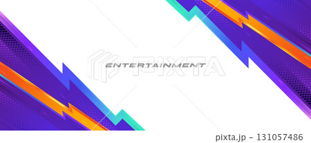 Modern and Abstract Background in Colorful and Vibrant Gradient Color with Halftone Effect. Suitable for Sport, Music, and Event Banner Design 131057486