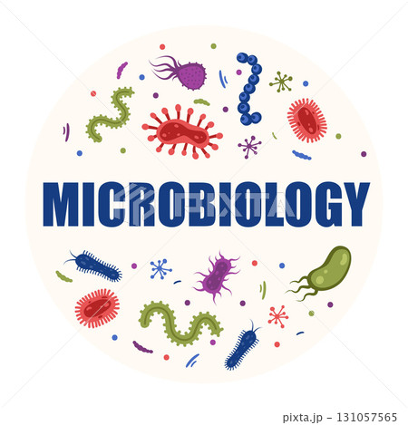 Microbiology concept, set of icons. Different bacteria, pathogenic microorganisms disease-causing, bacteria, viruses, fungi, protozoa, probiotic. Vector illustration. Microbiology concept, set of icons. Different bacteria, pathogenic microorganisms disease-causing, bacteria, viruses, fungi, protozoa, probiotic. Vector illustration. 131057565