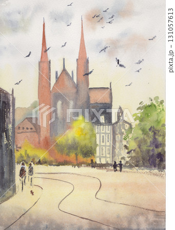 Church in the Baltic city 131057613