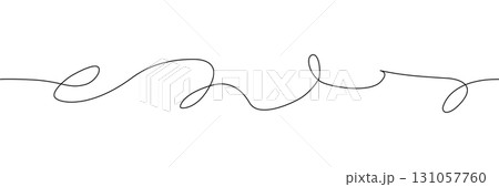 Flowing Continuous Line Drawing with Playful...のイラスト素材 [131057760] - PIXTA
