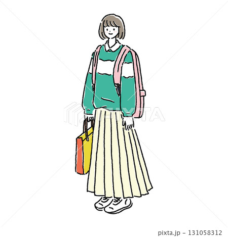 シンプルな女性／カラー 131058312