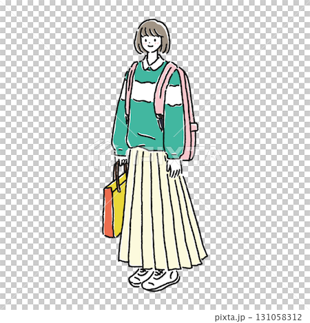 シンプルな女性／カラー 131058312