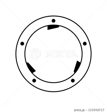Camera bayonet lens mount, circular mechanical interface for photography gear 131058717