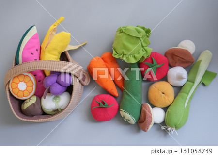 Rag felt fruits and vegetables for kids Rag felt fruits and vegetables for kids 131058739