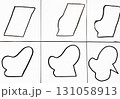 hand-drawn sequences of changes of abstract object 131058913