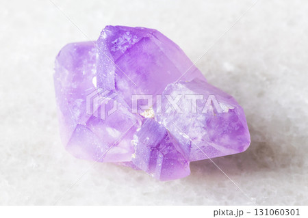 sample of natural amethyst crystals on white 131060301