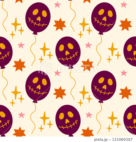 Halloween seamless pattern with balloons. 131060387