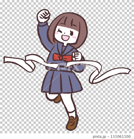 女學生達成目標的插圖 女學生達成目標的插圖 131061100