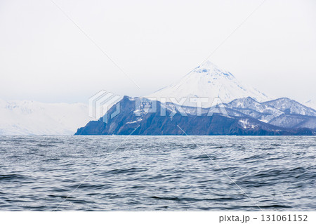 volcanic shore of Pacific ocean in Avacha bay 131061152