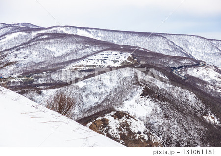 snow-covered hills in Petropavlovsk-Kamchatsky snow-covered hills in Petropavlovsk-Kamchatsky 131061181