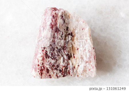 sample of raw strawberry quartz mineral on white sample of raw strawberry quartz mineral on white 131061249