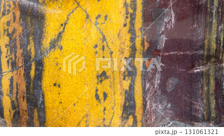 polished surface of jasper taconite rock close up 131061321