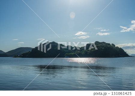 日本の兵庫県赤穂市坂越のとても美しい風景 日本の兵庫県赤穂市坂越のとても美しい風景 131061425