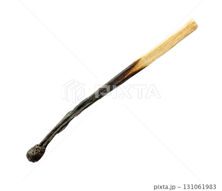 strongly burnt household wooden match cutout strongly burnt household wooden match cutout 131061983