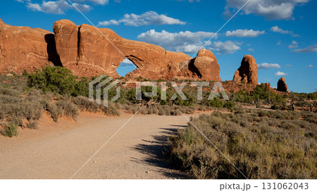 North Window, arch sandstone rock formation in Arches National Park, Utah, USA North Window, arch sandstone rock formation in Arches National Park, Utah, USA 131062043