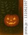 レトロなジャックオランタンのハロウィンイラスト背景 131062397
