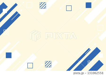 ビジネス背景　幾何学的ジオメトリック図形　黄色とネイビー青色のシンプルでスタイリッシュなベクター 131062558