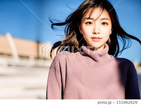 若い女性のポートレート 131062620