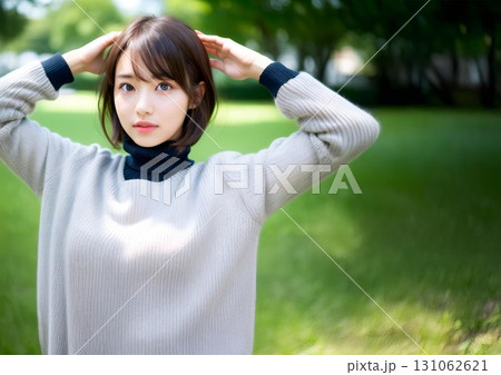 若い女性のポートレート 131062621