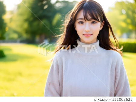 若い女性のポートレート 131062623