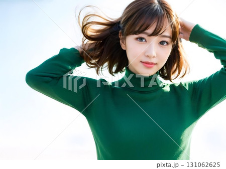 若い女性のポートレート 131062625