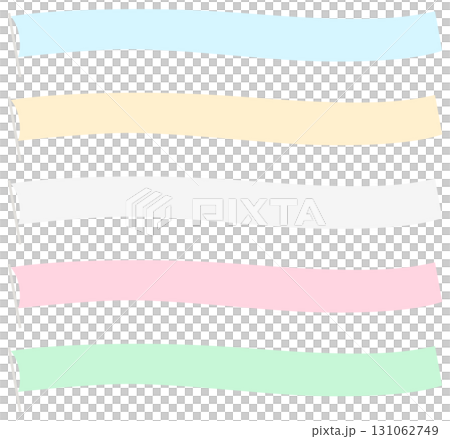 Long flag caption frame set in colorful pastel colors 131062749