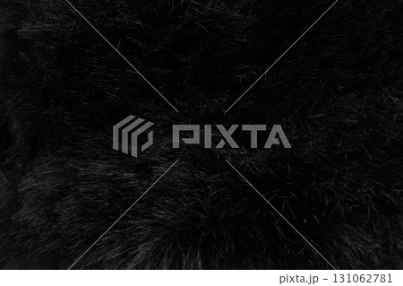 Close up of black faux fur texture 131062781