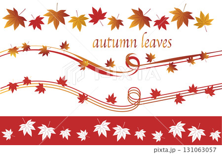 紅葉のラインとフレーム 131063057