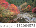 岡山県を代表する紅葉の名所　奥津渓はまるで錦絵 131064578