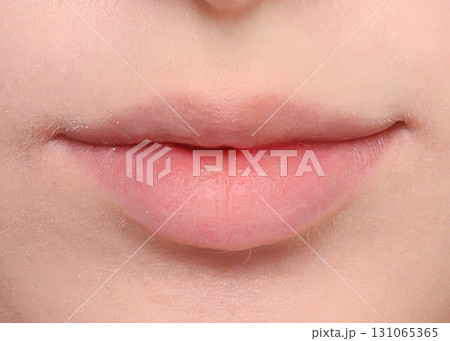 lips of a young girl woman, Caucasian lips of a young girl woman, Caucasian 131065365