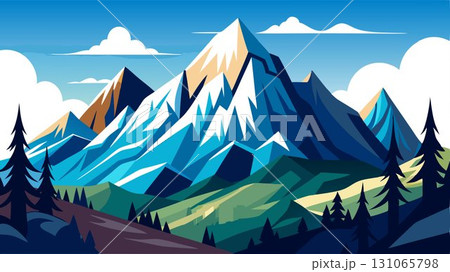 The majestic alpine mountains provide a breathtaking backdrop to her exhilarating descent. The majestic alpine mountains provide a breathtaking backdrop to her exhilarating descent. 131065798