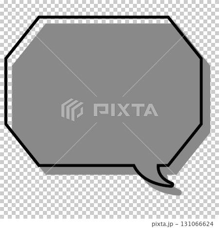 A simple speech bubble with misaligned lines, an octagon with corners 131066624