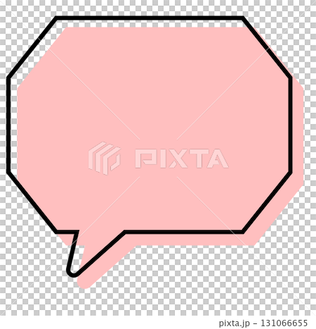 A simple speech bubble with misaligned lines, an octagon with corners 131066655