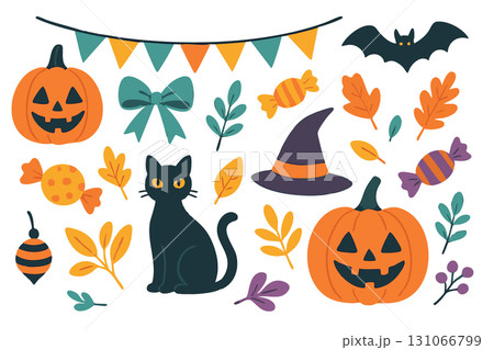 ハロウィンやかぼちゃのイラスト 131066799