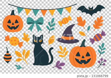 ハロウィンやかぼちゃのイラスト 131066799