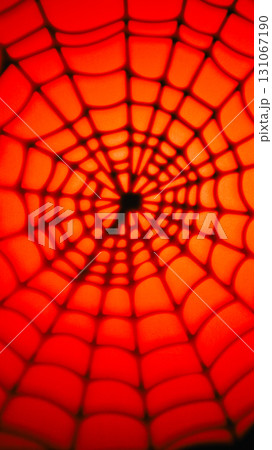 spiderweb on blood red background for Halloween 131067190