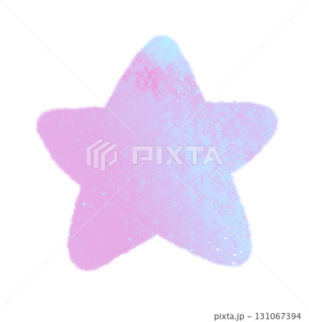 オーロラでかわいい星の水彩風イラスト 単体 オーロラでかわいい星の水彩風イラスト 単体 131067394