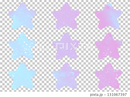 北極光和可愛的星星水彩風格插圖集 131067397