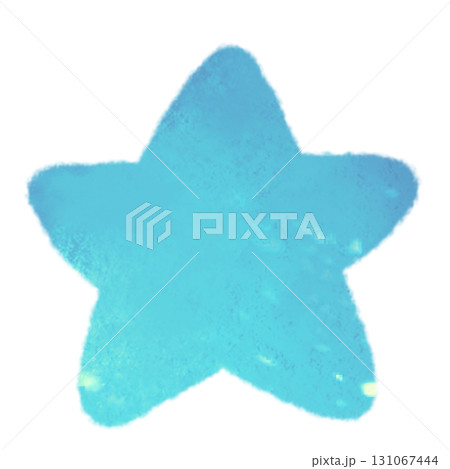オーロラでかわいい星の水彩風イラスト 単体 オーロラでかわいい星の水彩風イラスト 単体 131067444