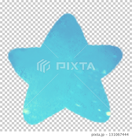 オーロラでかわいい星の水彩風イラスト 単体 オーロラでかわいい星の水彩風イラスト 単体 131067444