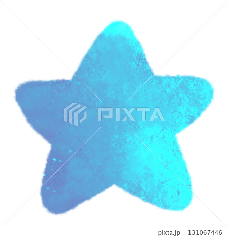 オーロラでかわいい星の水彩風イラスト 単体 131067446