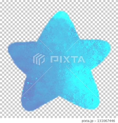 オーロラでかわいい星の水彩風イラスト 単体 131067446