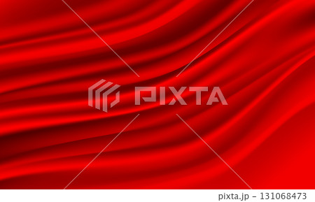 Abstract red fabric curtain wave background vector Abstract red fabric curtain wave background vector 131068473
