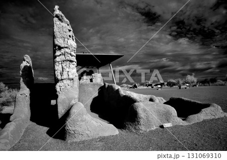 Casa Grande National Monument Black and White 131069310