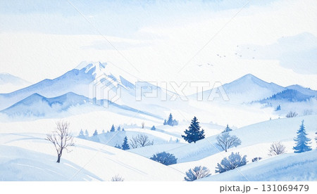 雪の降る丘 雪の降る丘 131069479