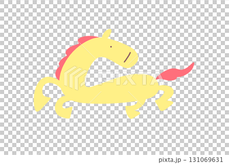 色彩鮮豔、流行的手繪奔馬2026年新年素材 131069631