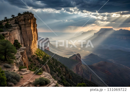 sunset over the mountains 131069722