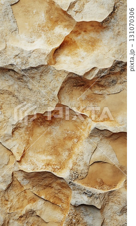 Abstract CloseUp of Rough, Eroded Sandstone Rock Formation with Beige and Brown Tones Abstract CloseUp of Rough, Eroded Sandstone Rock Formation with Beige and Brown Tones 131070306