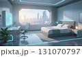 【イラスト背景】近未来の私室(朝)【4K】 131070797
